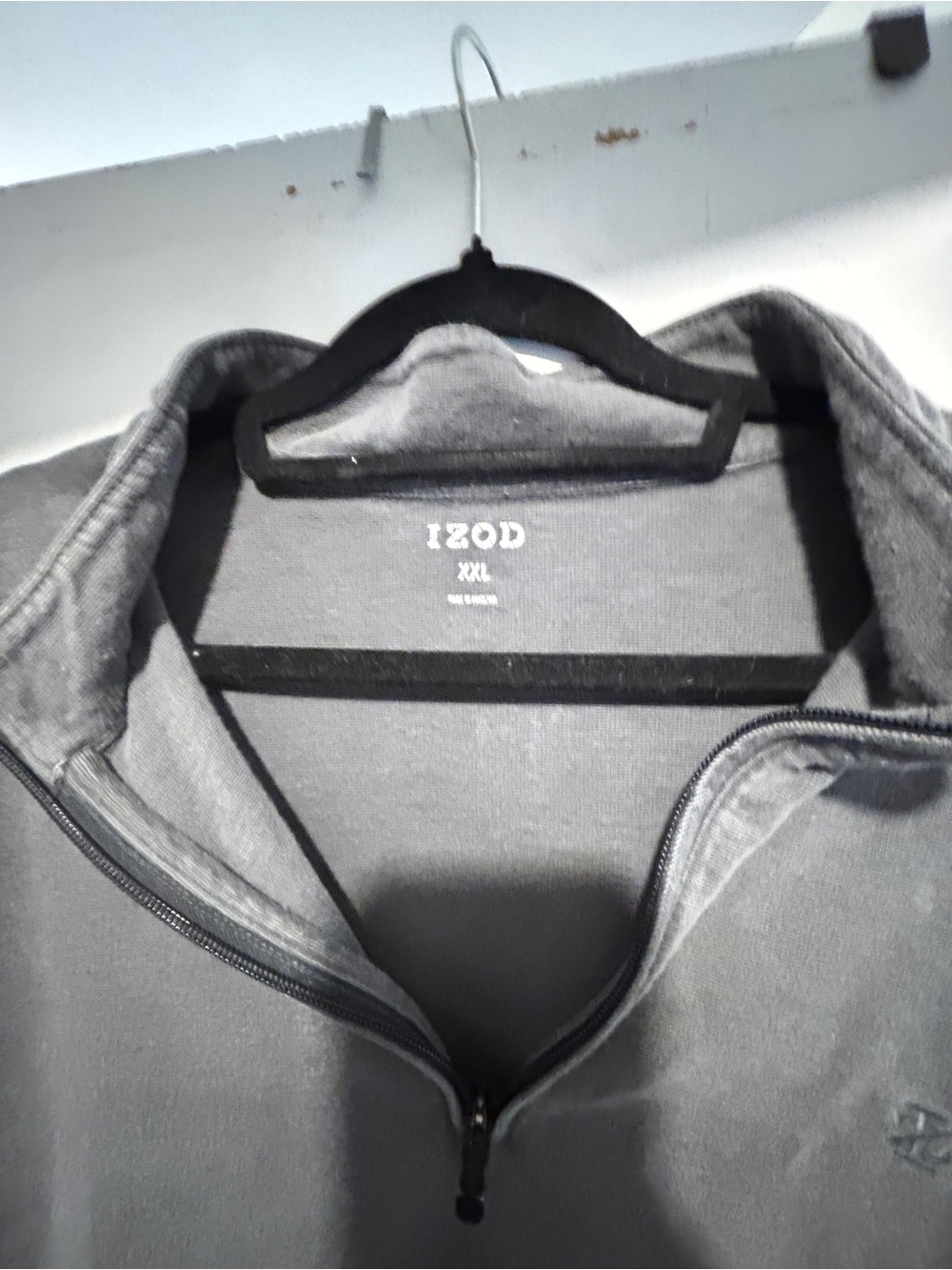 Izod Men's Gray Quarter-Zip Shirt Jacket